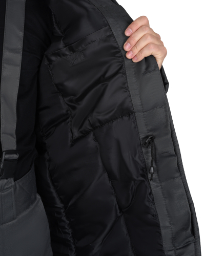 Куртка "БРИГАДИР" мех. ворот, темно-серая с красным и СОП