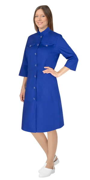 Халат "ВАСИЛИСА" женский васильковый