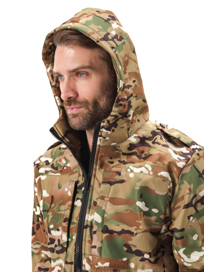 Костюм "КАСКАД" куртка/брюки, цвет: кмф "Мультикам ", ткань: Полофлис