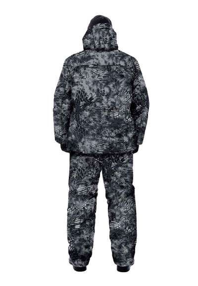 Костюм зимний "СКАНДИН" куртка/полукомб. цвет: кмф Черный питон, ткань: Алова