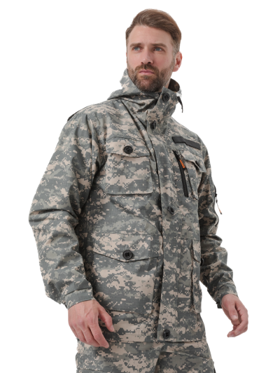 Костюм "СУМРАК" куртка/брюки, цвет: кмф "Цифра св.серый" , ткань: Рип-Стоп