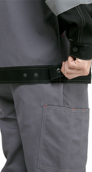 Костюм мужской рабочий летний "Гудзон" NEW с пк серый-черный