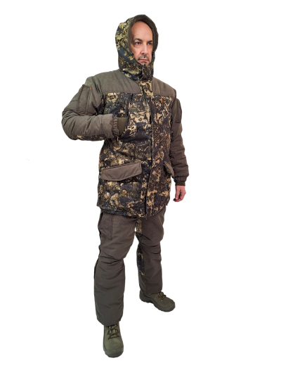Костюм зимний «ГЕРКОН» куртка/брюки, цвет: кмф "ДЮНЫ/т.хаки", ткань: Алова/Финляндия