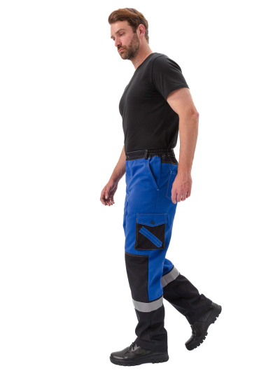 Костюм мужской "Волгарь" летний с брюками василек/черный