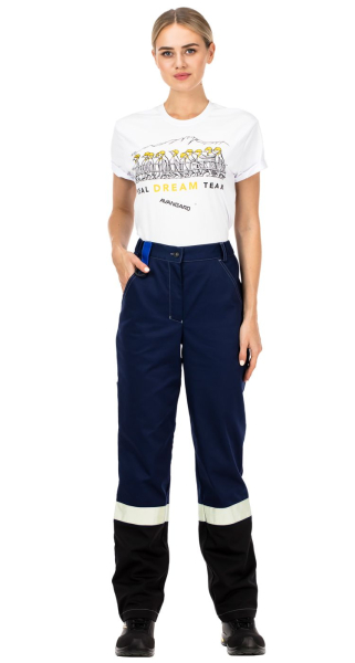 Брюки женские рабочие летние для ИТР "Виват" NEW сине-черно-васильковые