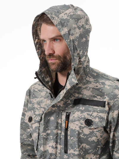 Костюм "СУМРАК" куртка/брюки, цвет: кмф "Цифра св.серый" , ткань: Рип-Стоп