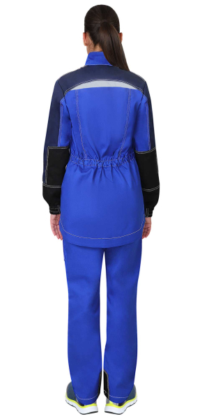Костюм "ФАВОРИТ-МЕГА" женский, куртка, п/к васильковый с т.синим