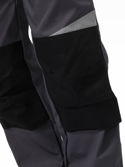 Костюм "МЕГА" куртка/полукомбинезон, цвет: Т.СЕРЫЙ/ЧЕРНЫЙ/СВ.СЕРЫЙ