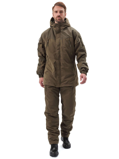 Костюм демисезонный «ГРАСК» куртка/брюки. цвет: хаки/т.хаки, ткань: Исландия