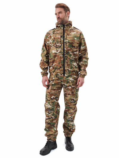 Костюм "КАСКАД" куртка/брюки, цвет: кмф "Мультикам ", ткань: Полофлис