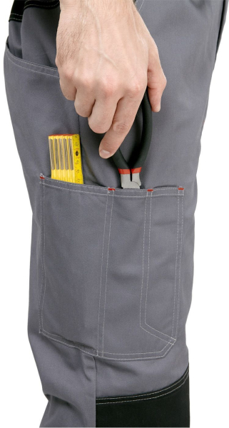 Костюм мужской рабочий летний "Гудзон" NEW с пк серый-черный