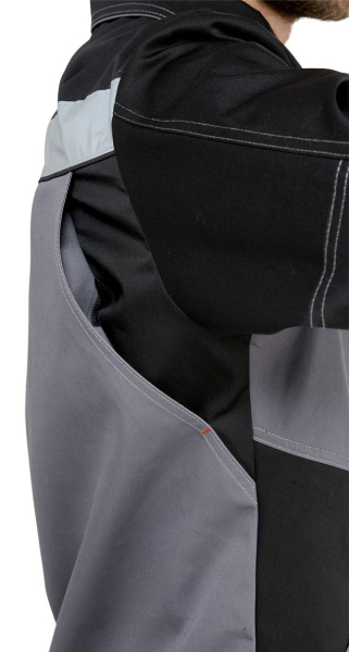 Костюм мужской рабочий летний "Гудзон" NEW с пк серый-черный