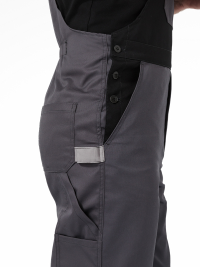 Костюм "МЕГА" куртка/полукомбинезон, цвет: Т.СЕРЫЙ/ЧЕРНЫЙ/СВ.СЕРЫЙ