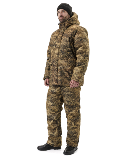 Костюм зимний "СКАНДИН" куртка/полукомб. цвет: кмф "ЯНТАРЬ", ткань: Алова