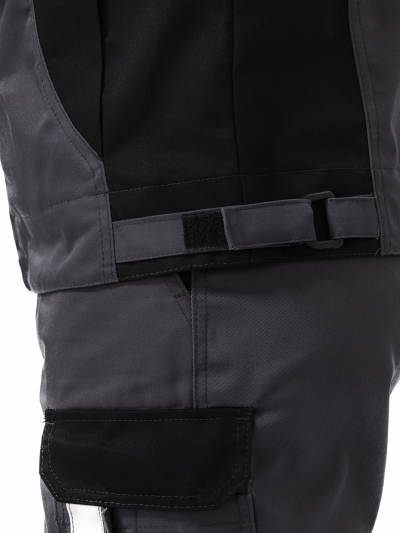 Костюм "МЕГА" куртка/полукомбинезон, цвет: Т.СЕРЫЙ/ЧЕРНЫЙ/СВ.СЕРЫЙ