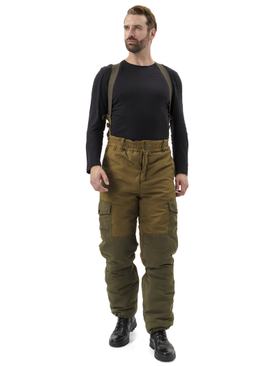 Костюм зимний "ГОРКА" куртка/брюки, цвет: св.хаки/т.хаки, ткань: Полибрезент